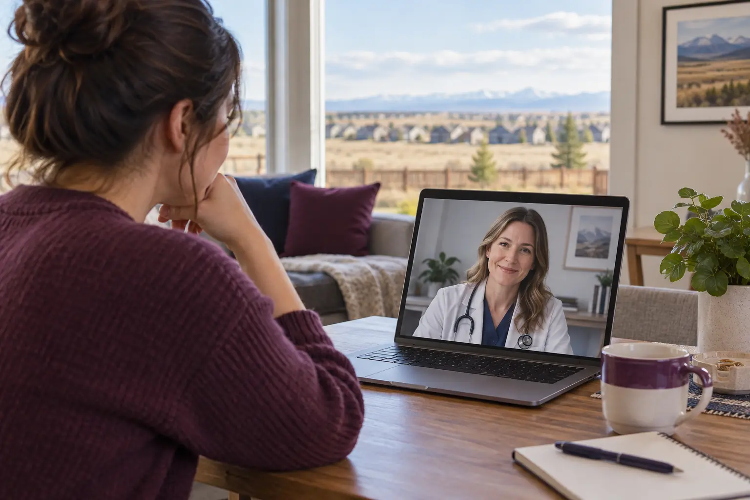 Beaumont patient discussing birth control online with a Canadian family doctor