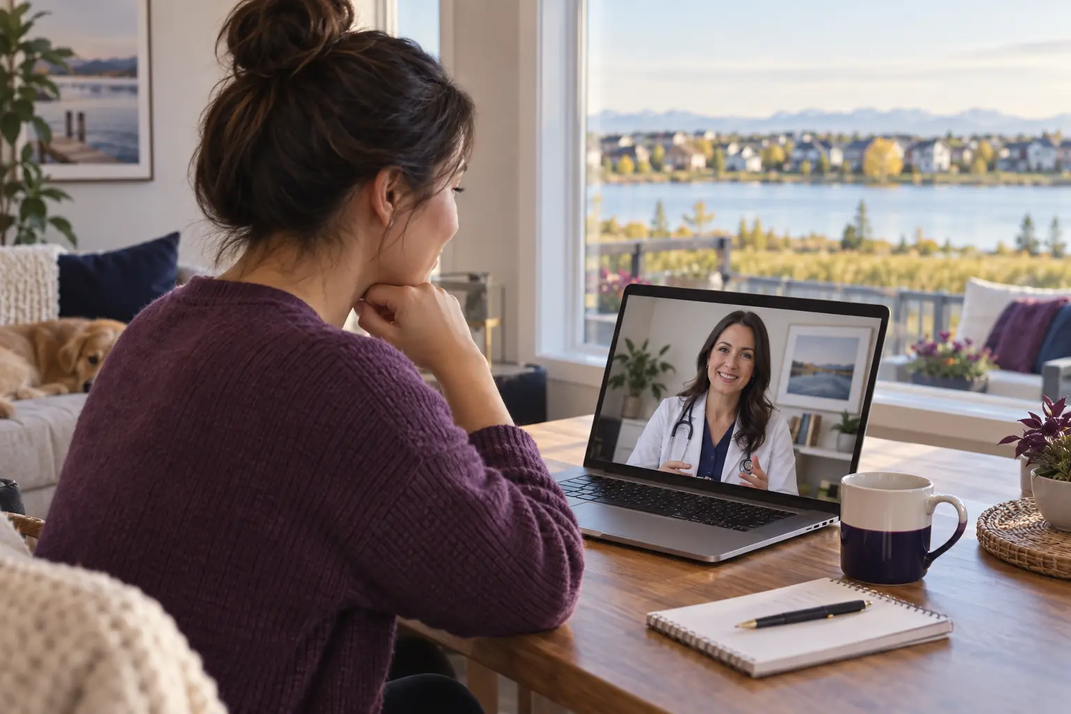 Chestermere patient discussing birth control online with a Canadian family doctor