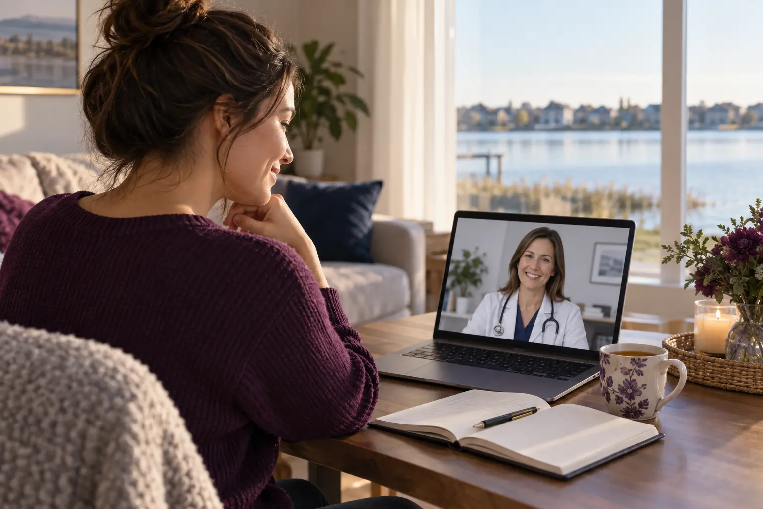 Chestermere patient attending a private online birth-control follow-up