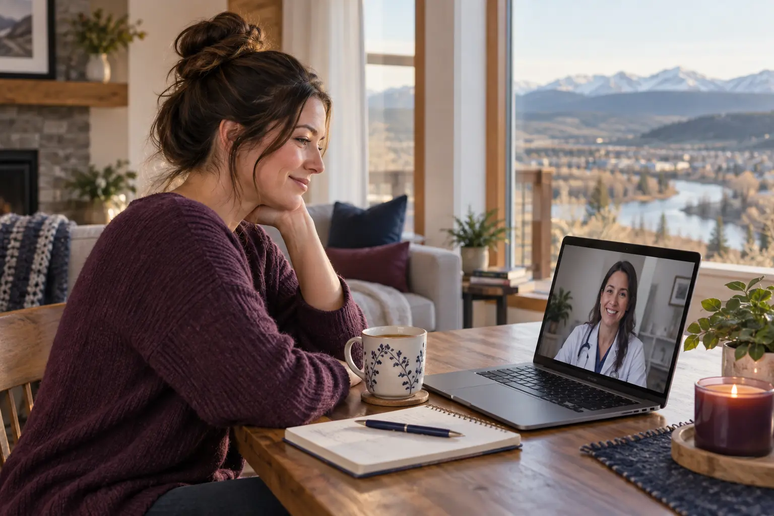 Cochrane patient attending a private online birth-control follow-up