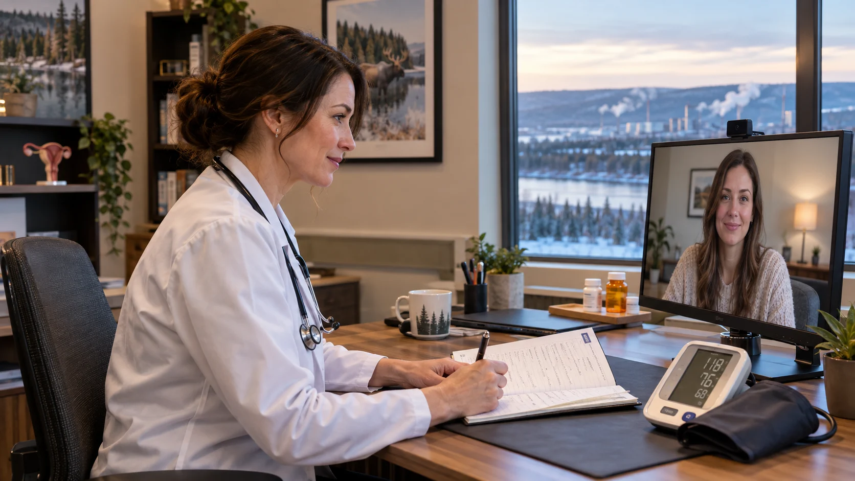 Fort McMurray rotational worker booking a birth control visit
