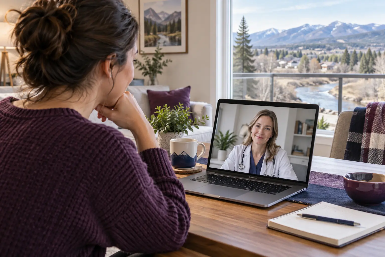 Okotoks patient discussing birth control online with a Canadian family doctor