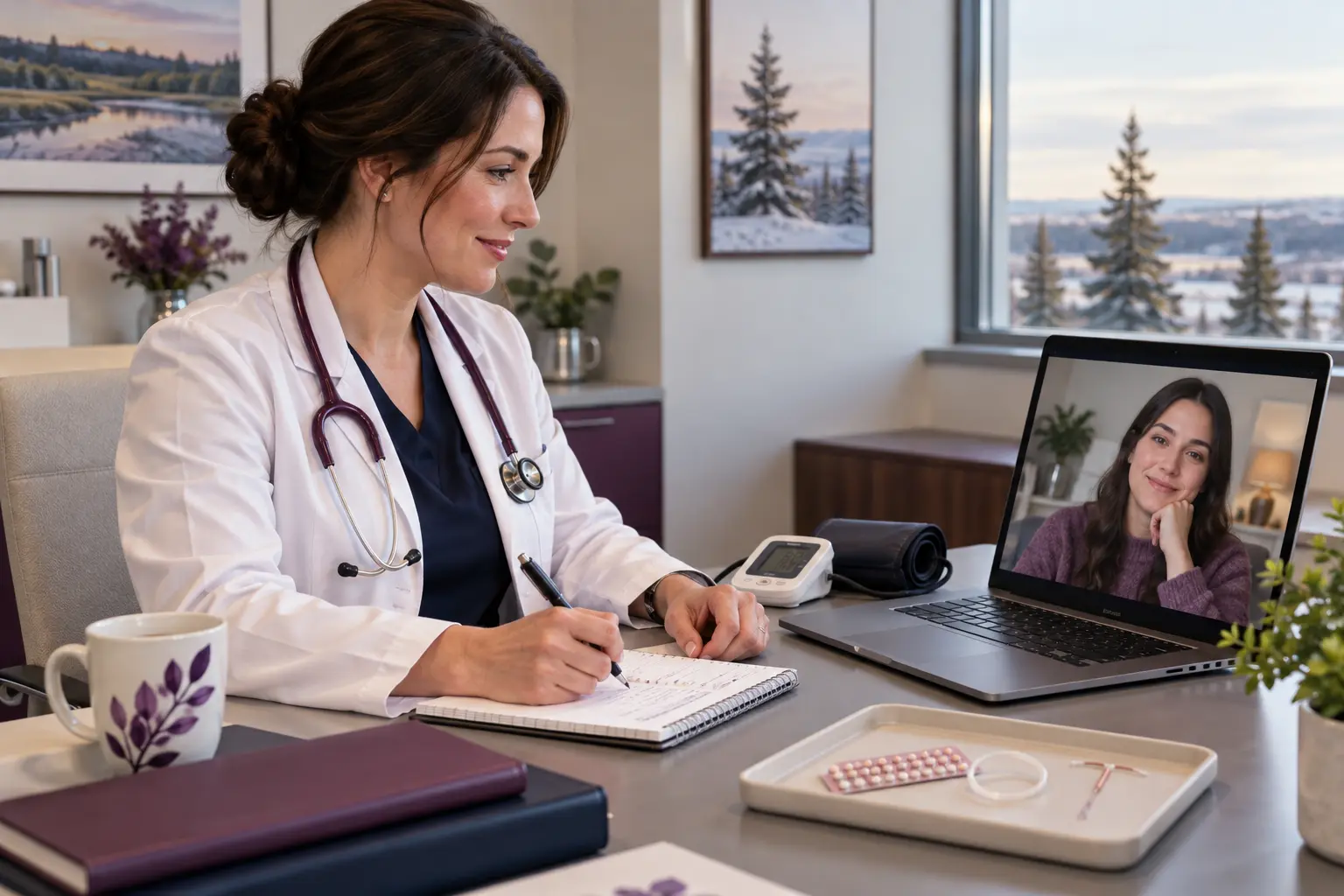 Doctor reviewing which STI tests a Spruce Grove patient needs