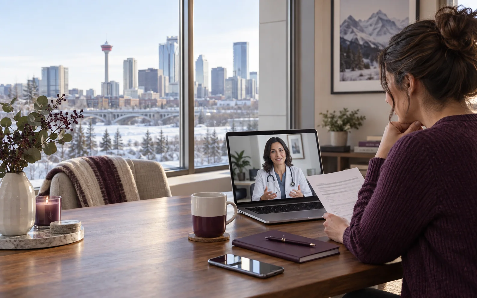 Online doctor's note in Calgary, Alberta — virtual sick note visit