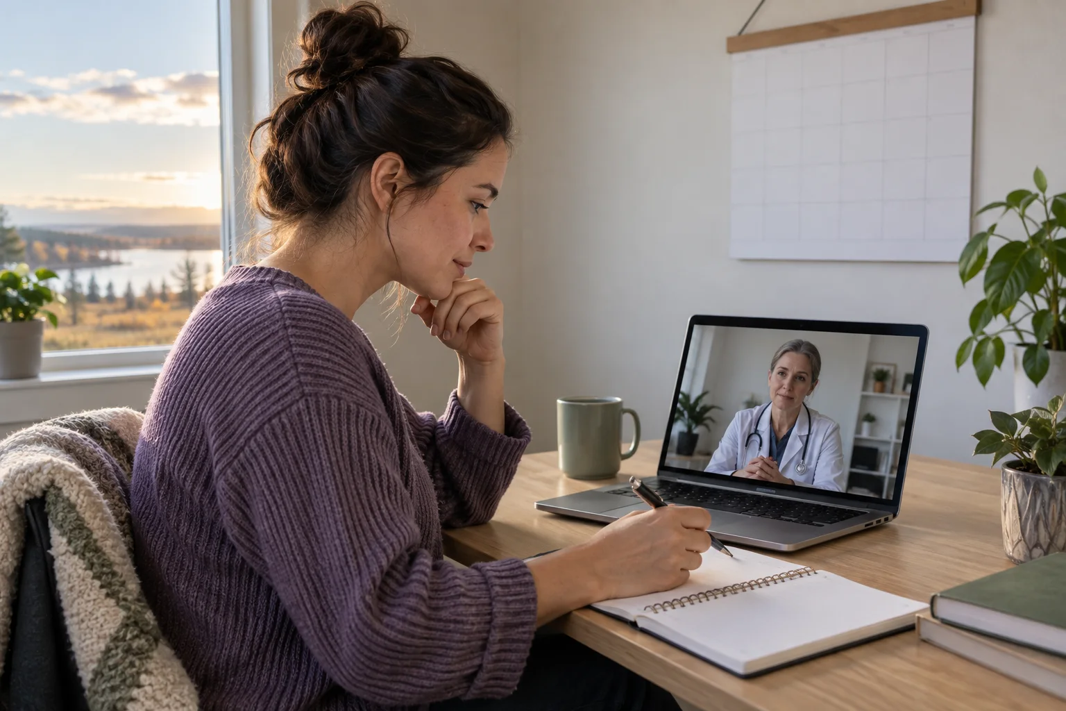 Hay Lakes patient preparing dates for an online sick note assessment