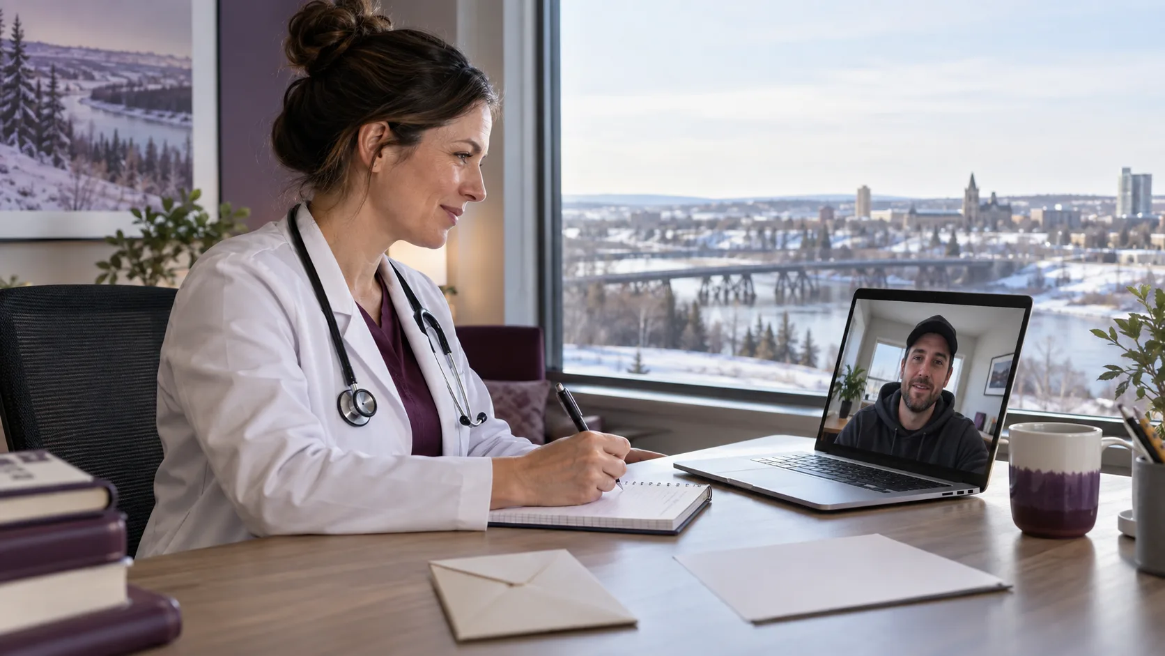 Doctor assessing whether Cialis is appropriate for a patient in Red Deer, Alberta