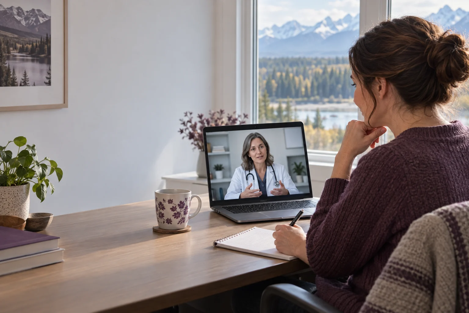 Doctor reviewing blood-test results and explaining the safest next step