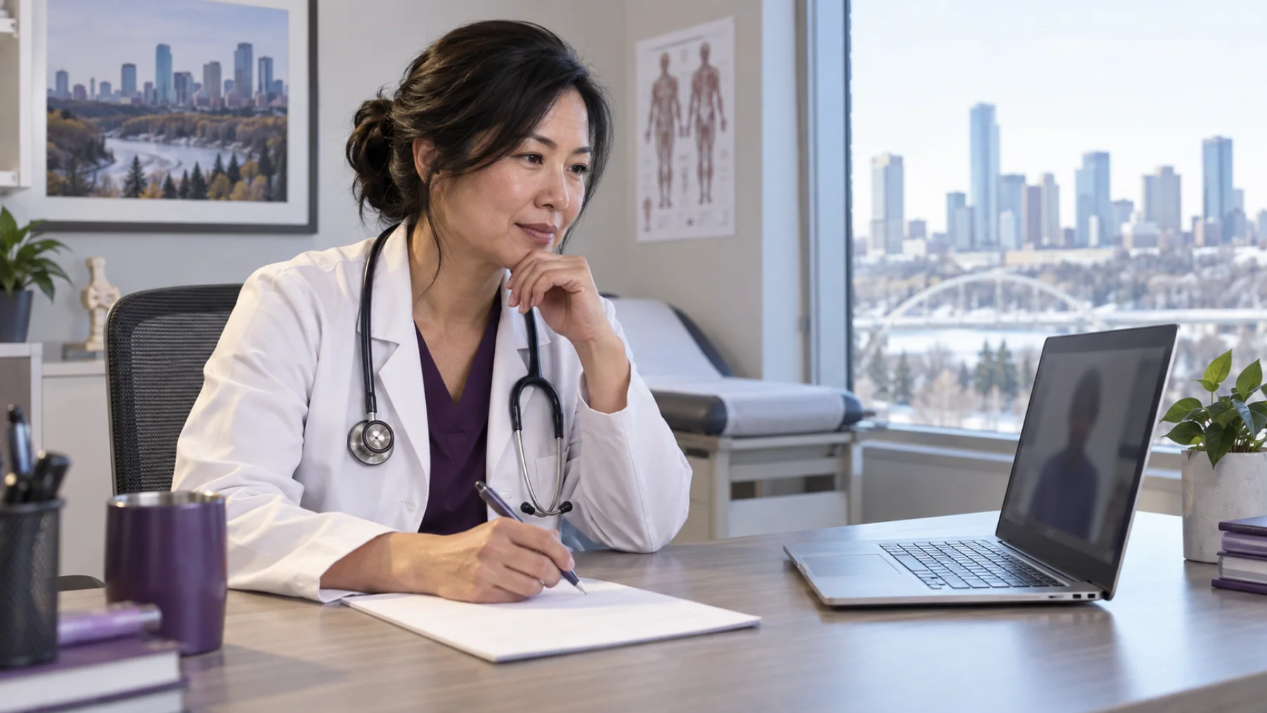 Private online men's health appointment for an Edmonton patient