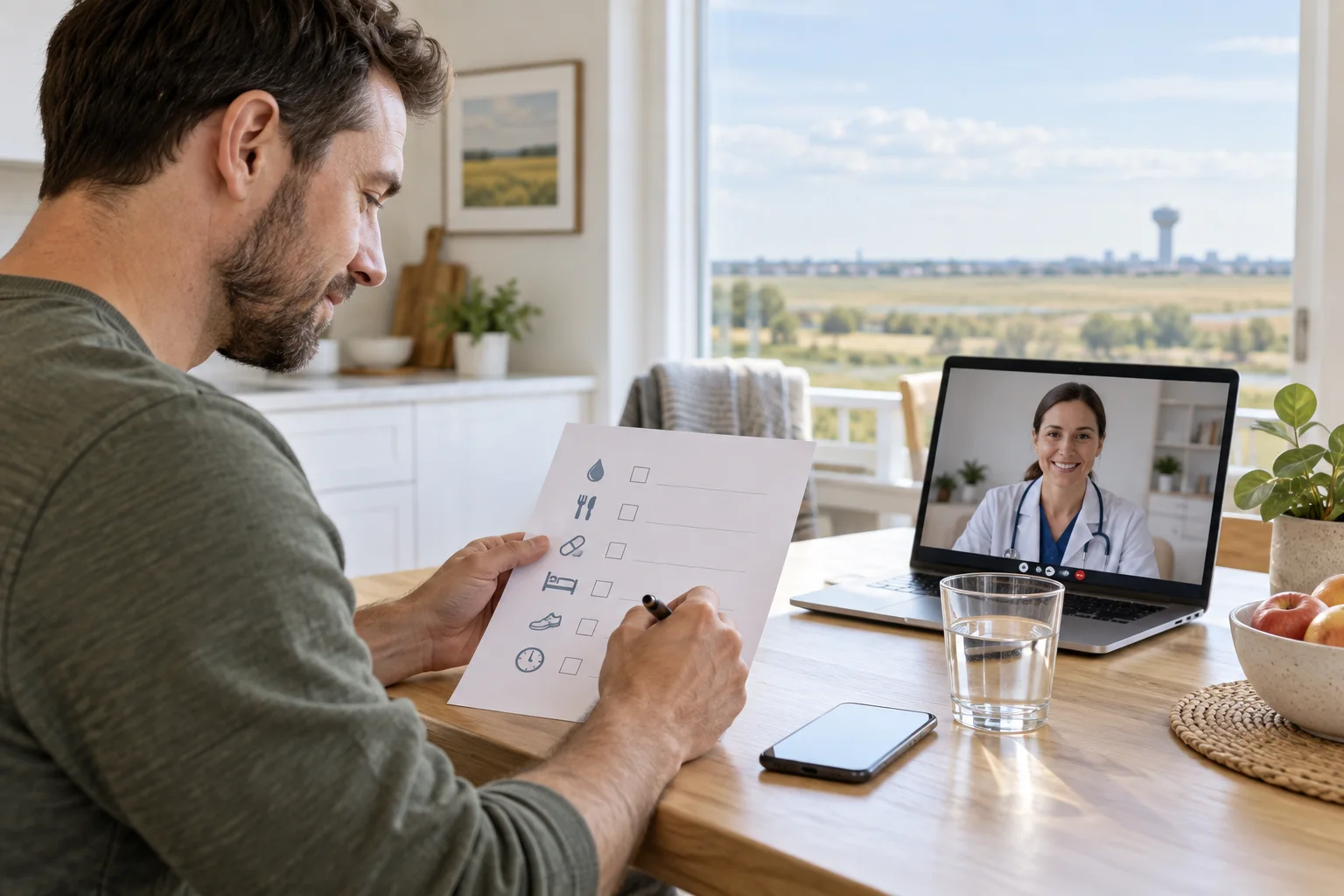 Leduc patient booking an online blood-work assessment