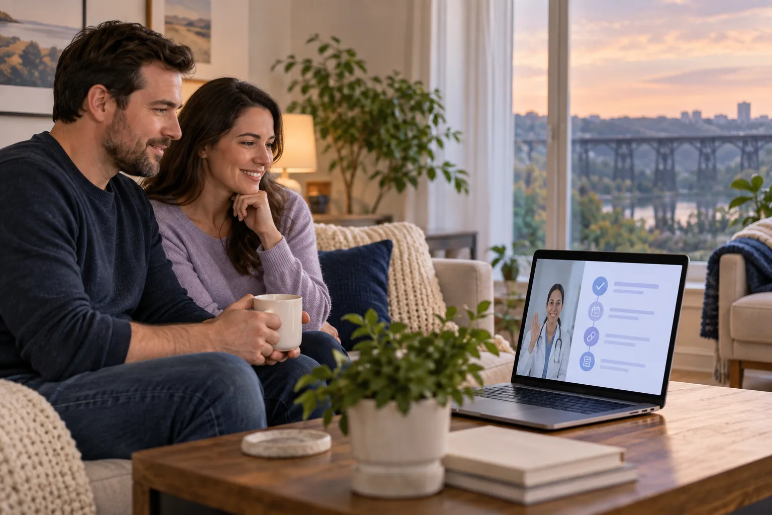 Canadian-licensed doctor reviewing a Lethbridge patient's symptoms online