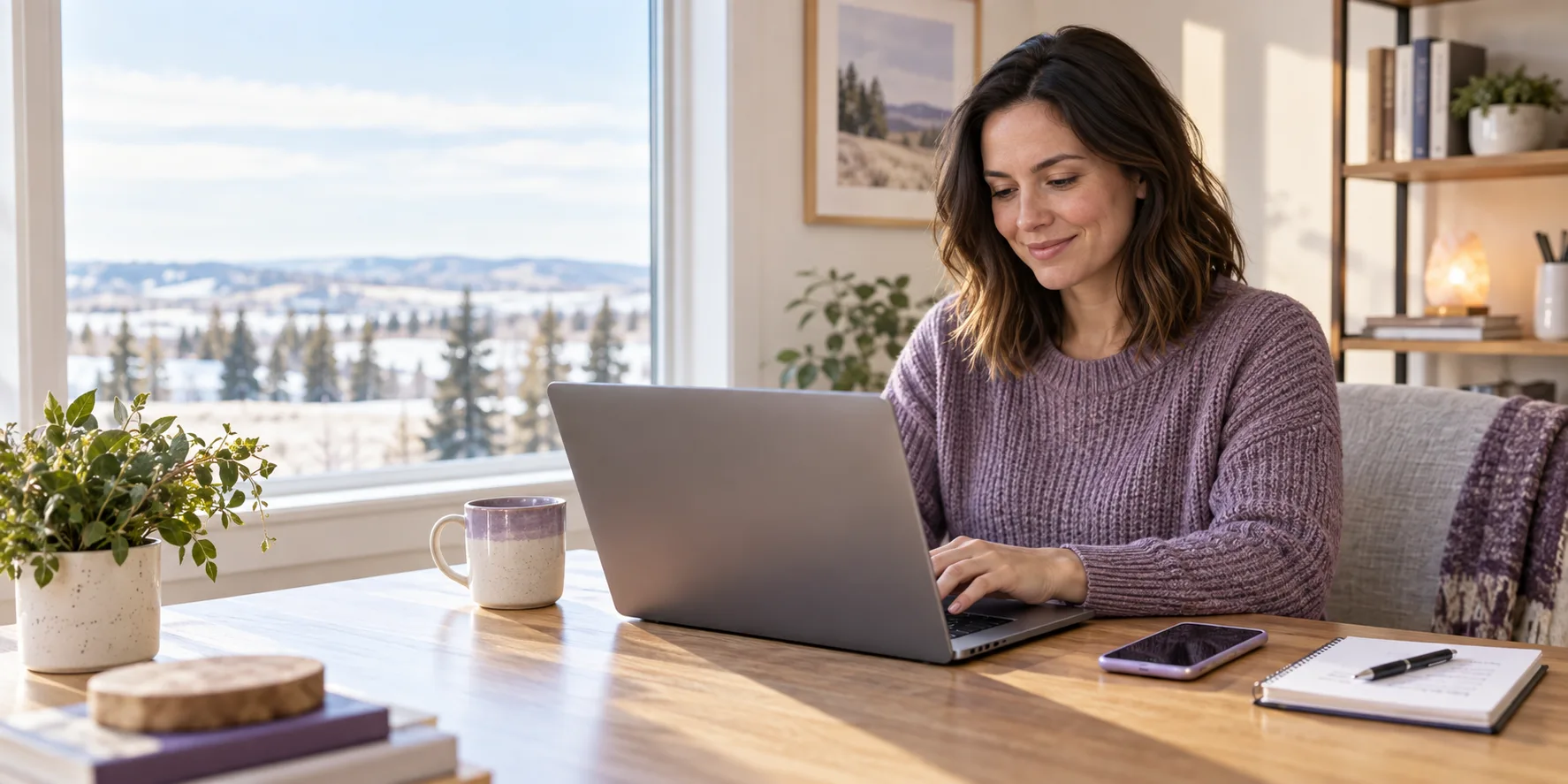 Red Deer resident booking an online doctor appointment