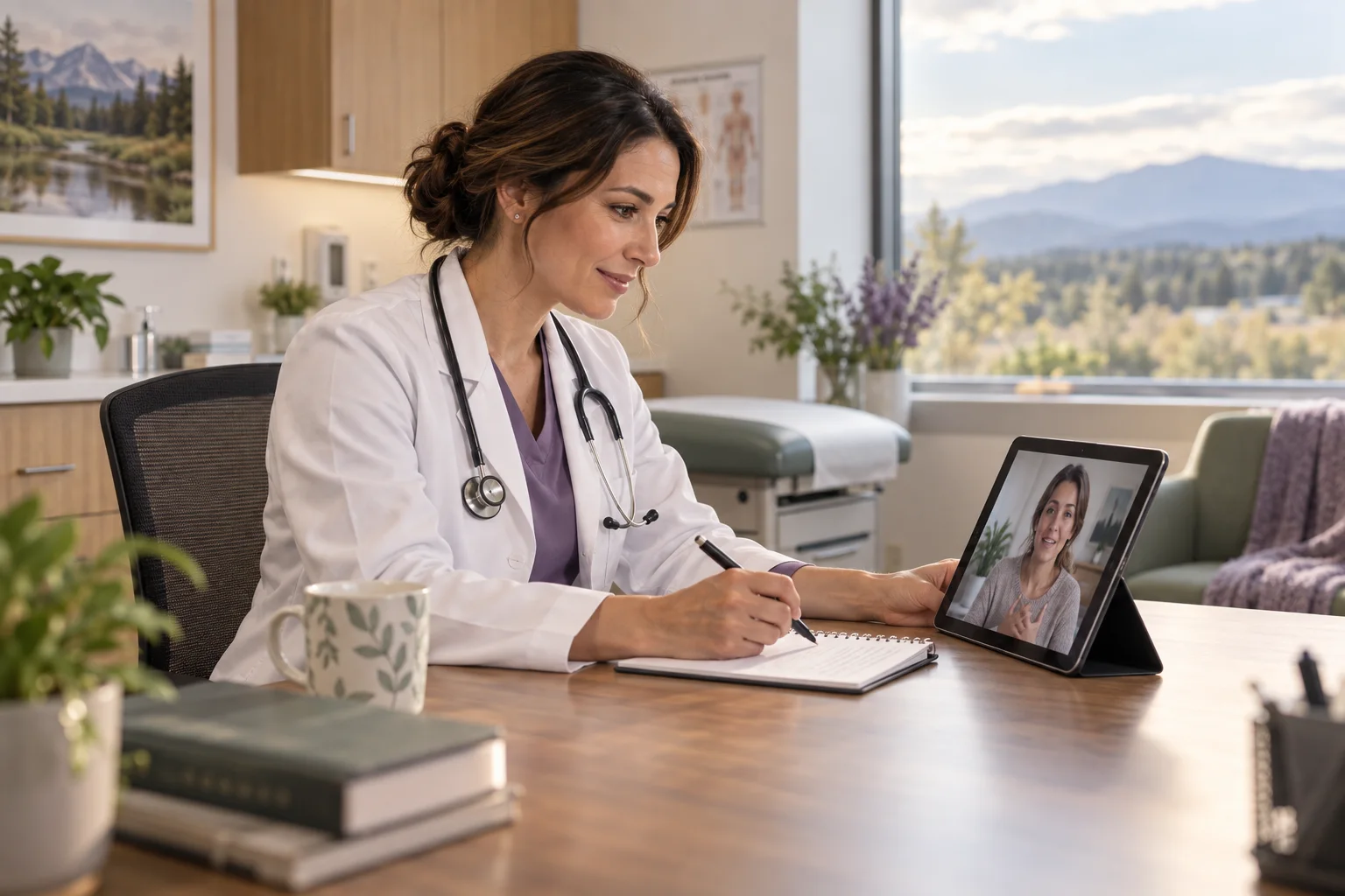 Spruce Grove patient speaking with a doctor during a confidential STI testing visit