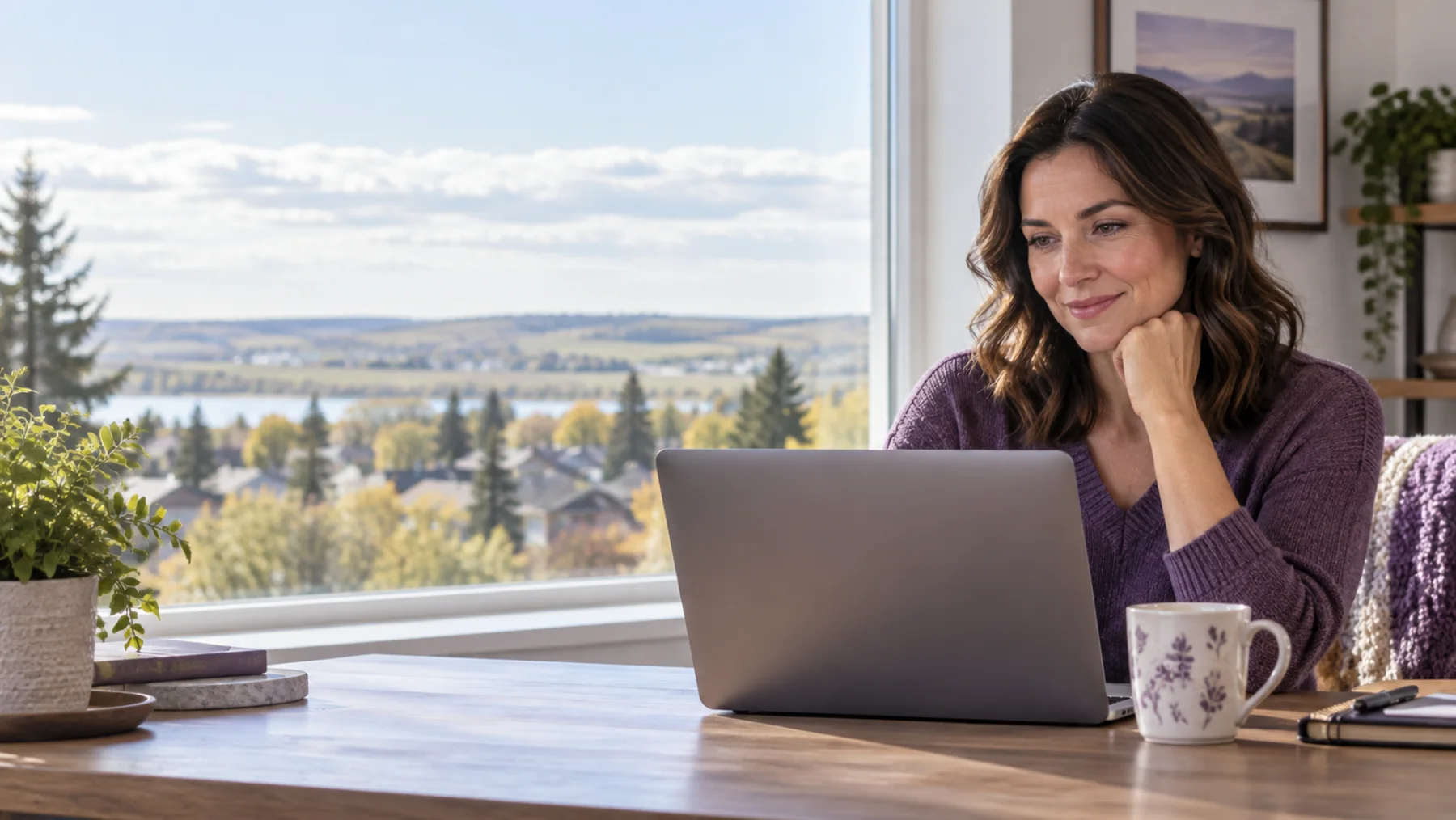 Stony Plain resident meeting a Canadian licensed doctor on a video call