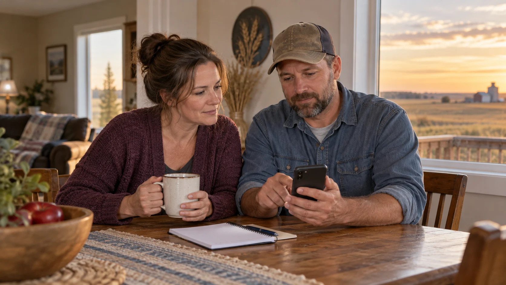 Two Hills household reviewing a virtual doctor's care plan