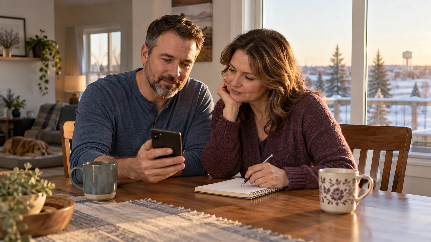 Wetaskiwin household reviewing a virtual doctor's care plan