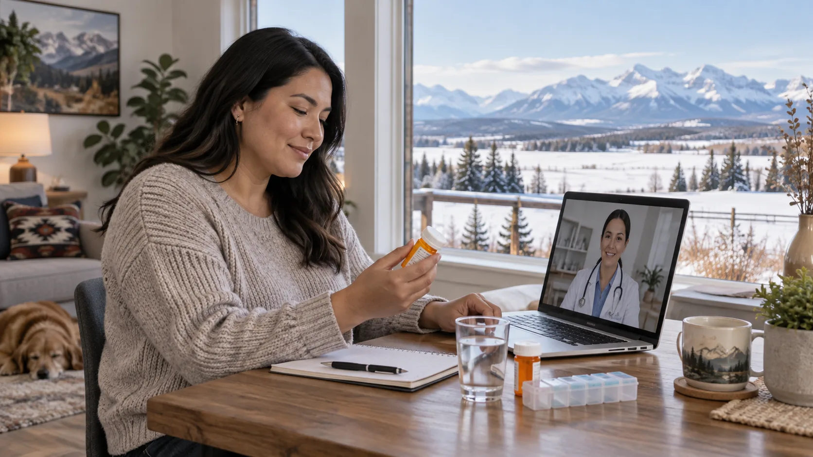 Online prescription refill appointment in Alberta