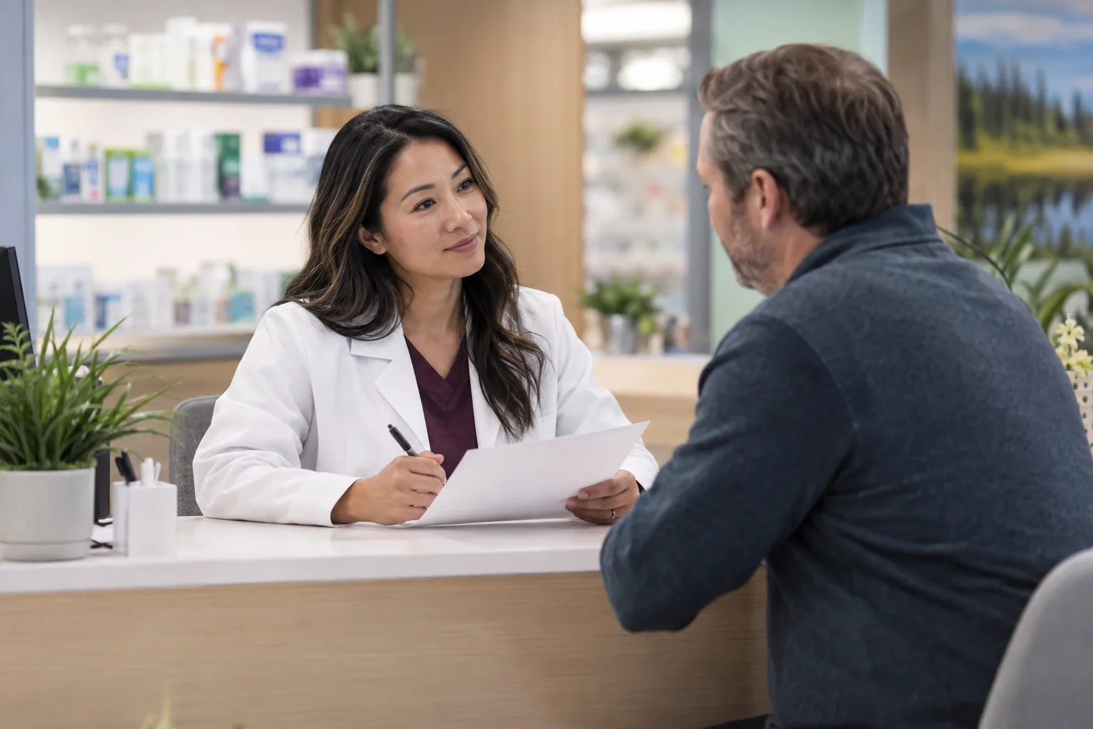 Private virtual medication follow-up with a doctor for a Fort McMurray patient