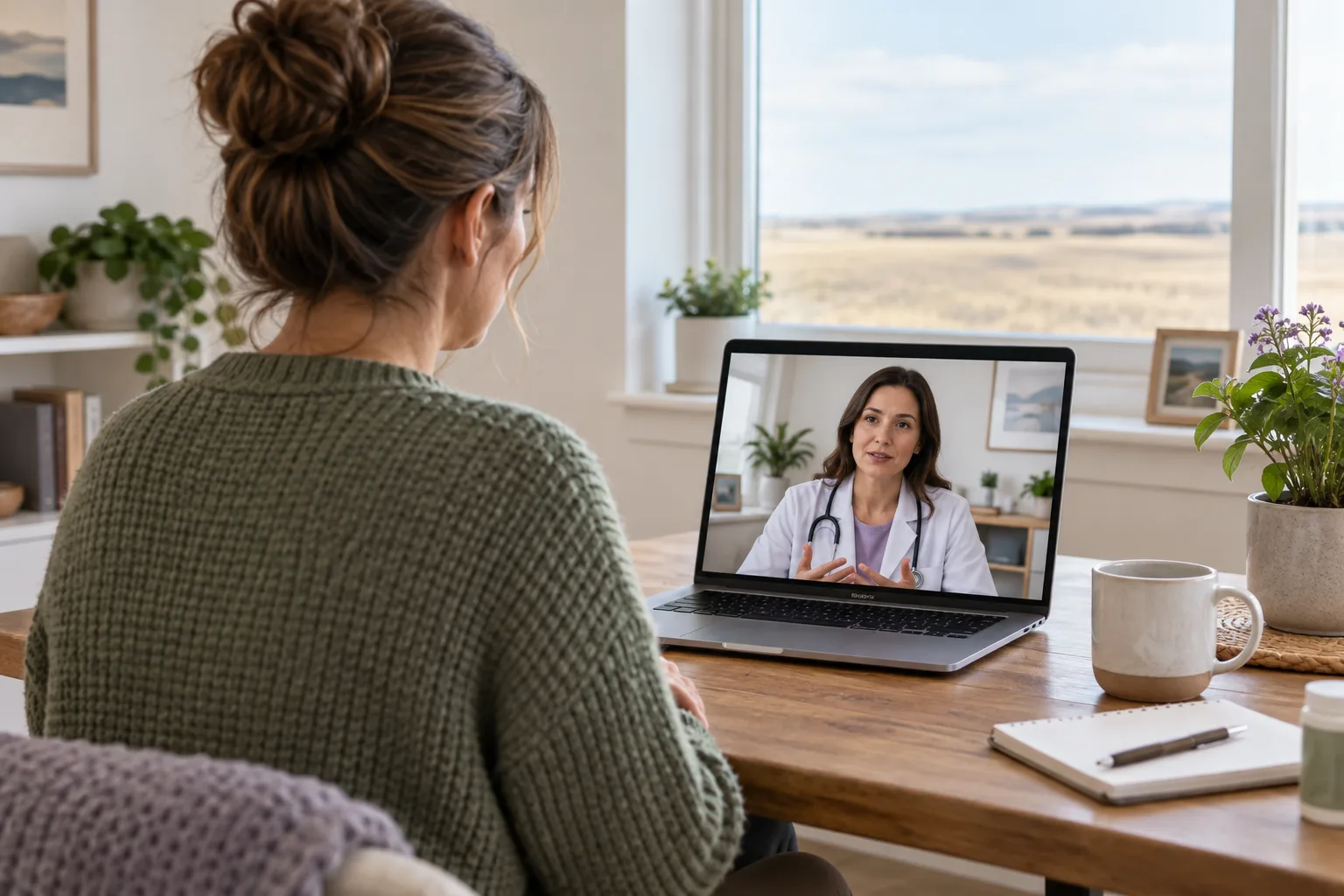 Lloydminster patient discussing a health concern with a Canadian-licensed doctor online