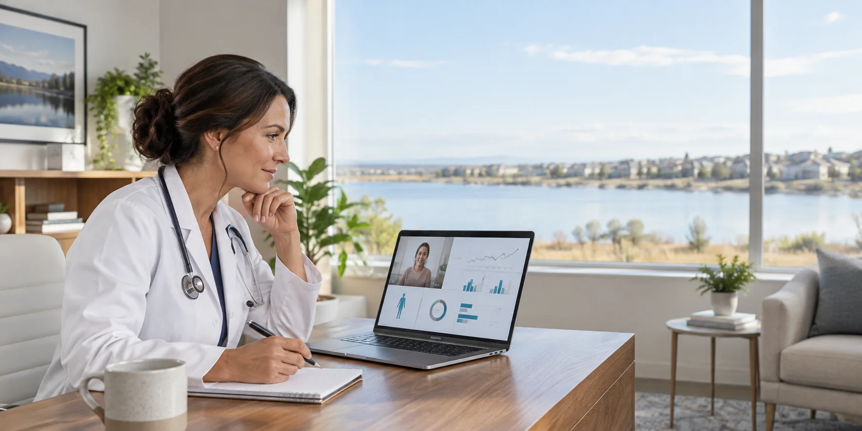 TelePlus Care doctor reviewing health information for medical weight management